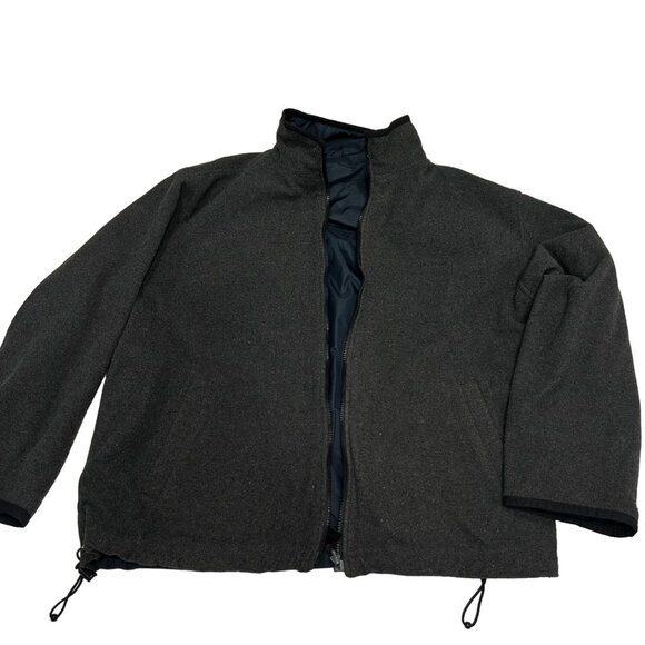 Structure Vintage Reversible Mens Fleece & Nylon Jacket Blue & Gray Size XL - Picture 6 of 16